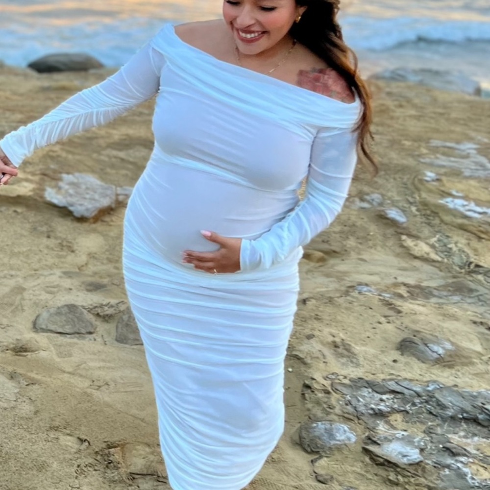 White long shein dress